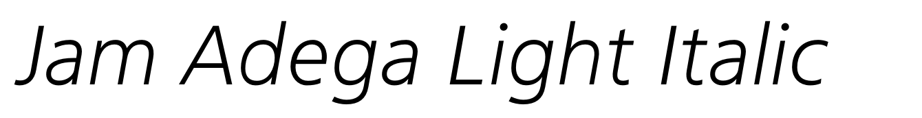 Jam Adega Light Italic
